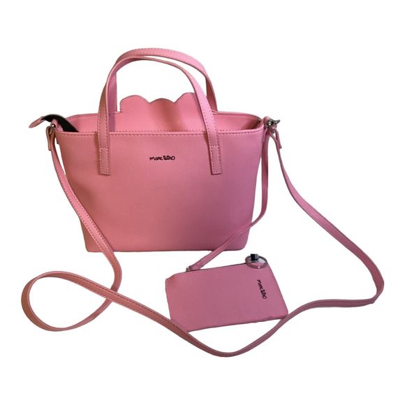 Marc Tetro Love My Yorkie Dog Pink Tote Bag Purse With Card Holder Wristlet - Picture 2 of 7